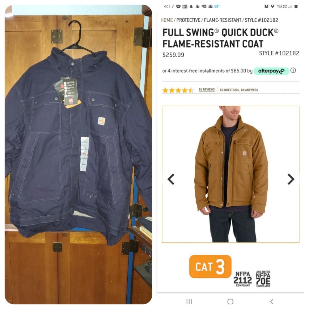BRAND NEW FULL SWING QUICK DUCK FLAME RESISTANT